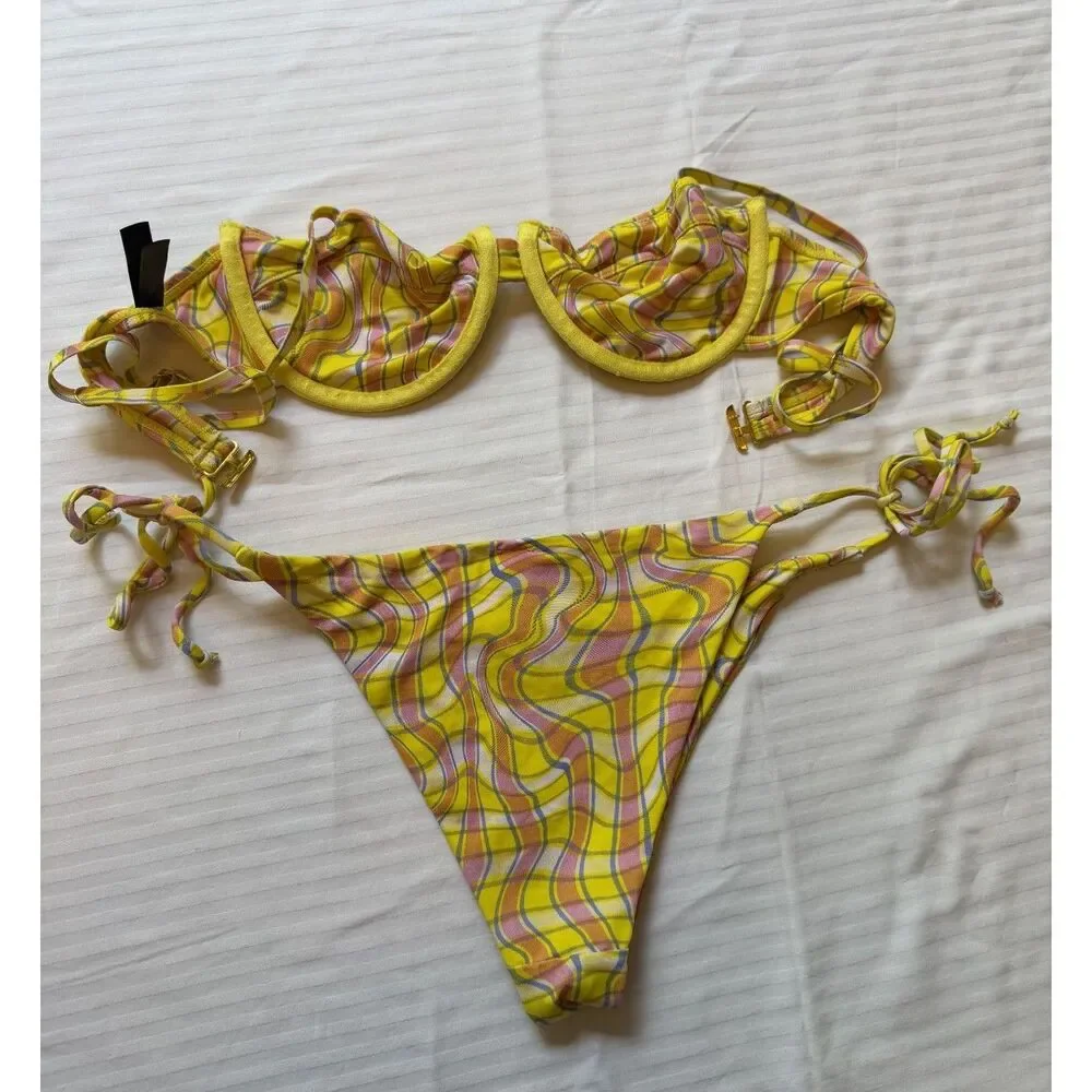 Out From Under Underwire Bikini Set String Bottom